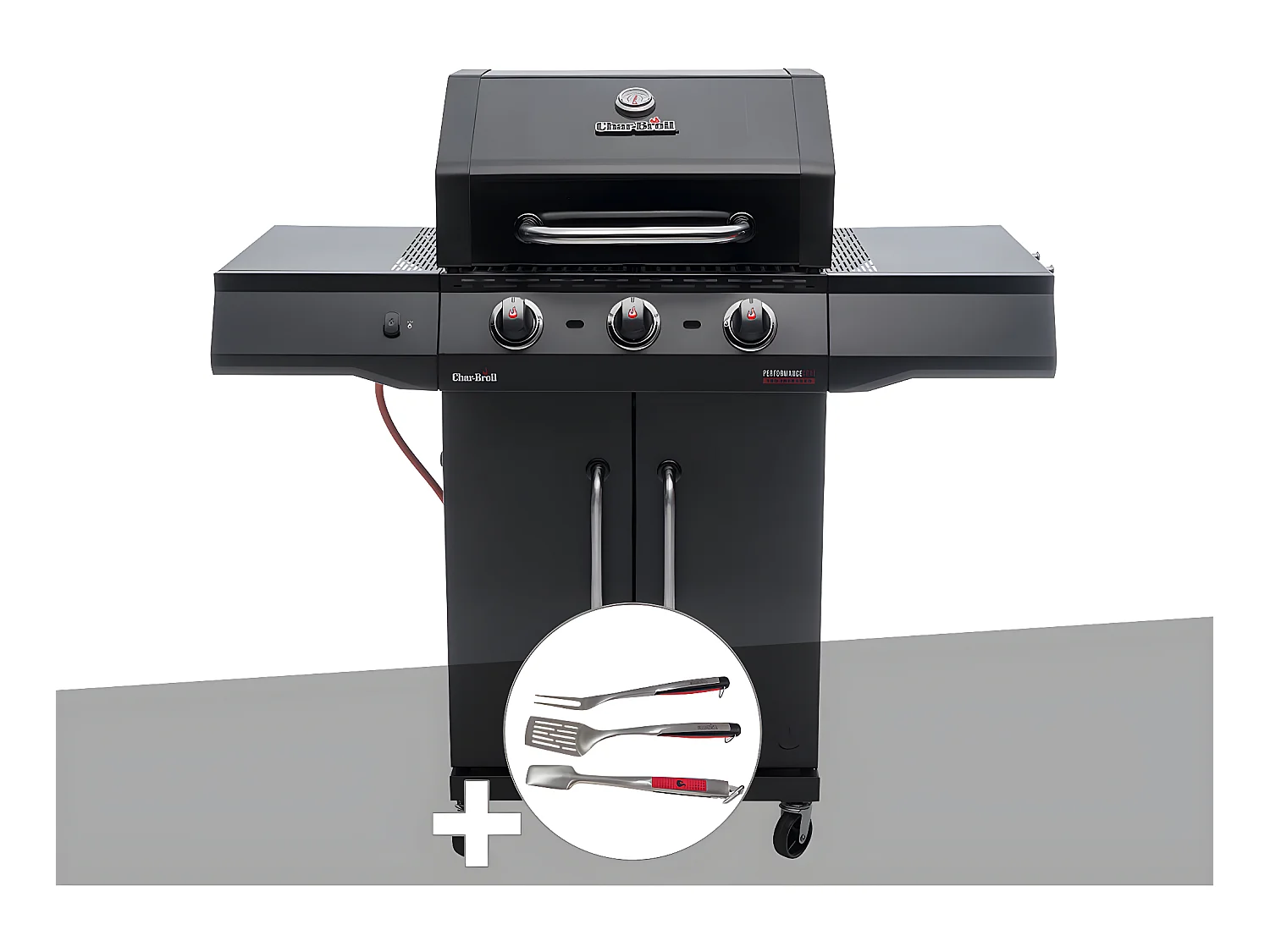 Barbecue à gaz Performance CORE B3 + Kit 3 ustensiles - Char-Broil