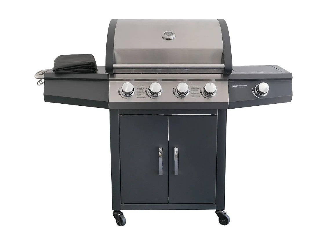 Barbecue à gaz Piretto 4 brûleurs + 1 brûleur latéral - Jardideco