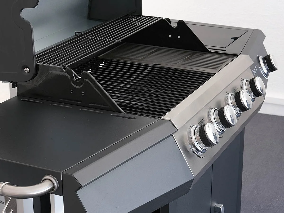 Barbecue à gaz Piretto 4 brûleurs + 1 brûleur latéral - Jardideco