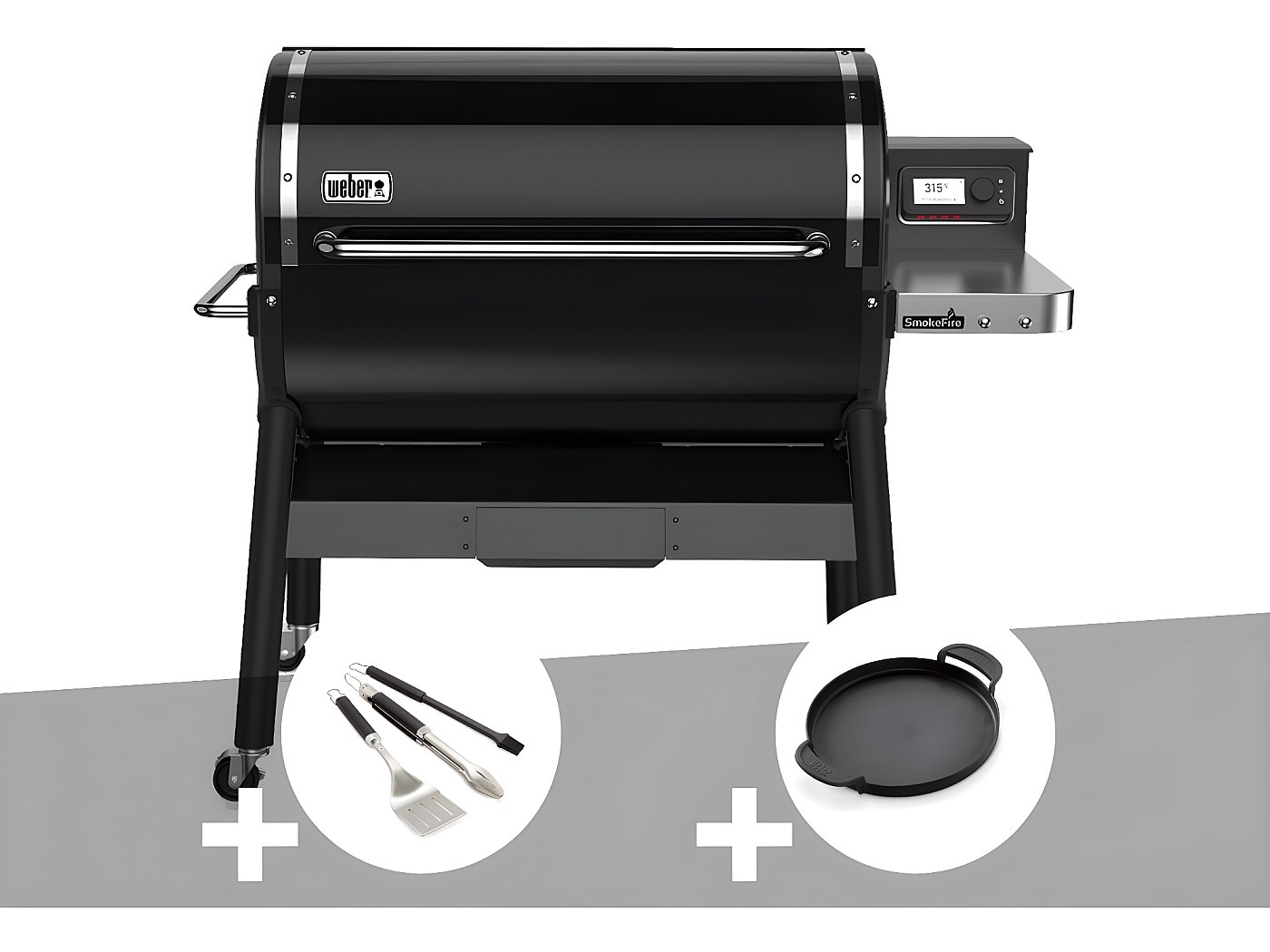 Barbecue à pellets er Smokefire EX6 GBS + Kit 3 ustensiles + Plancha