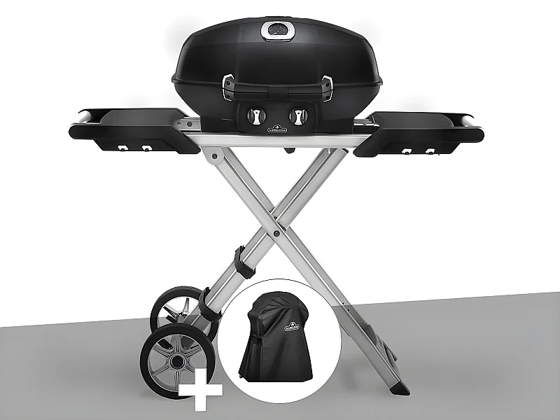 Barbecue à gaz Travel Q PRO 285X avec chariot pliant + Housse de protection - Napoleon