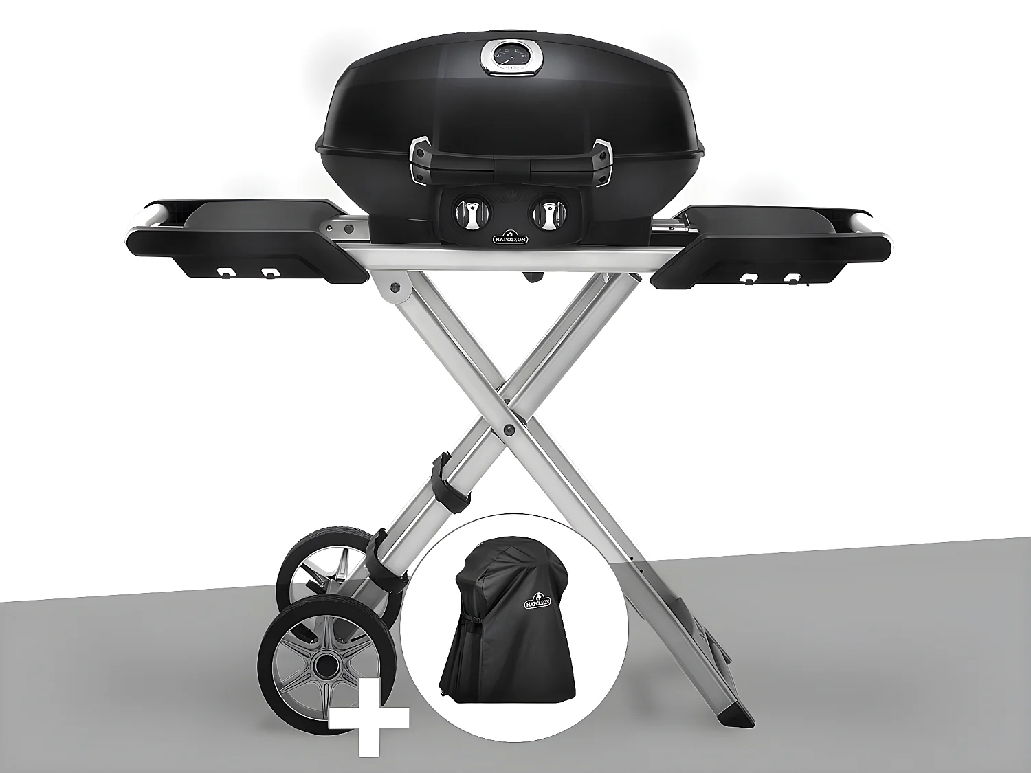 Barbecue à gaz Travel Q PRO 285X avec chariot pliant + Housse de protection - Napoleon