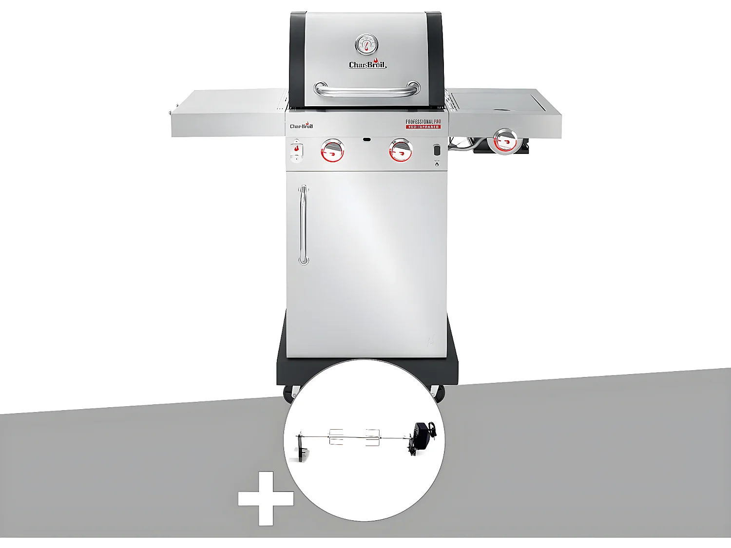 Barbecue à gaz Char-Broil Professional Pro S 2 + Tournebroche