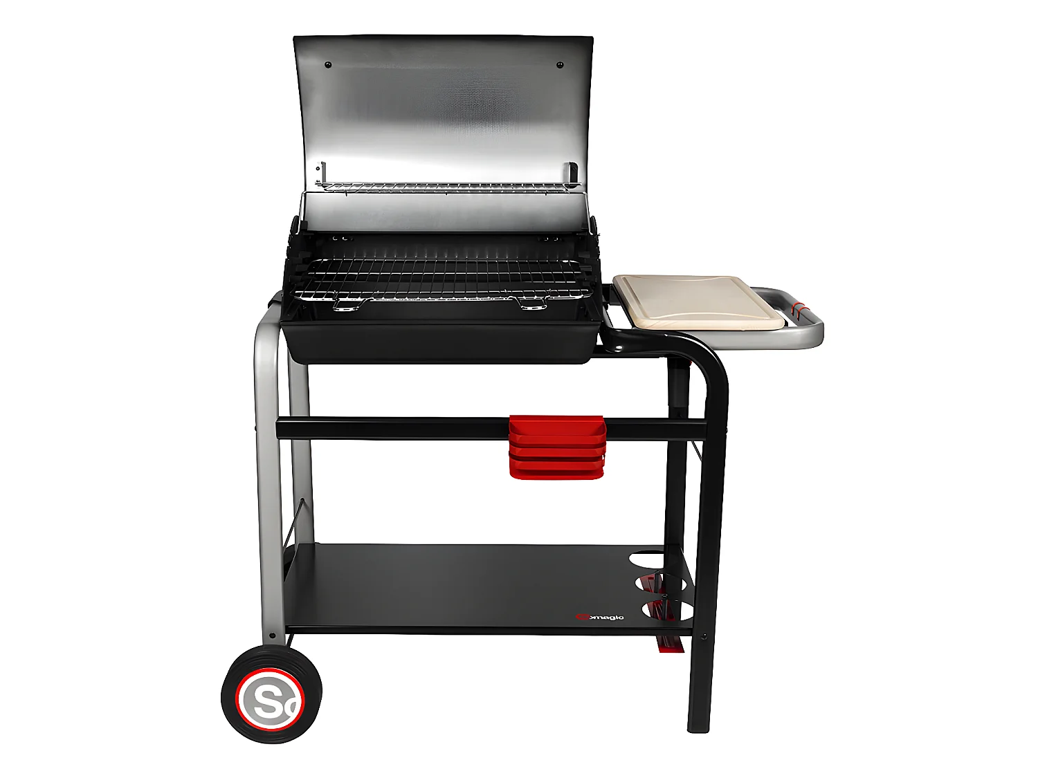 Barbecue à charbon Somagic Vulcano 2600 + Dégraissant barbecues