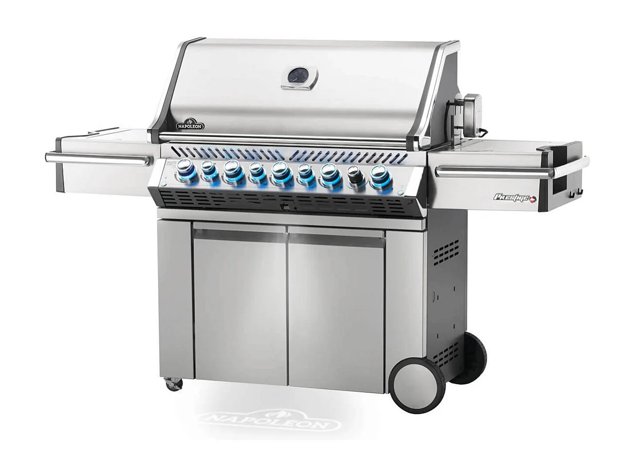 Barbecue à gaz Prestige Pro 665 SIB inox 5 brûleurs + Sizzle Zone + brûleur arrière + fumoir - Napoleon