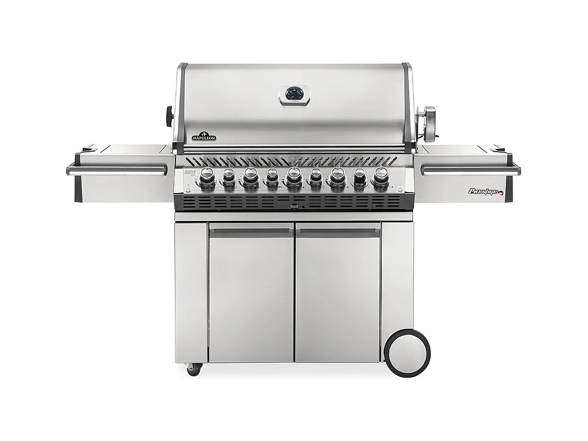 Barbecue à gaz Prestige Pro 665 SIB inox 5 brûleurs + Sizzle Zone + brûleur arrière + fumoir - Napoleon