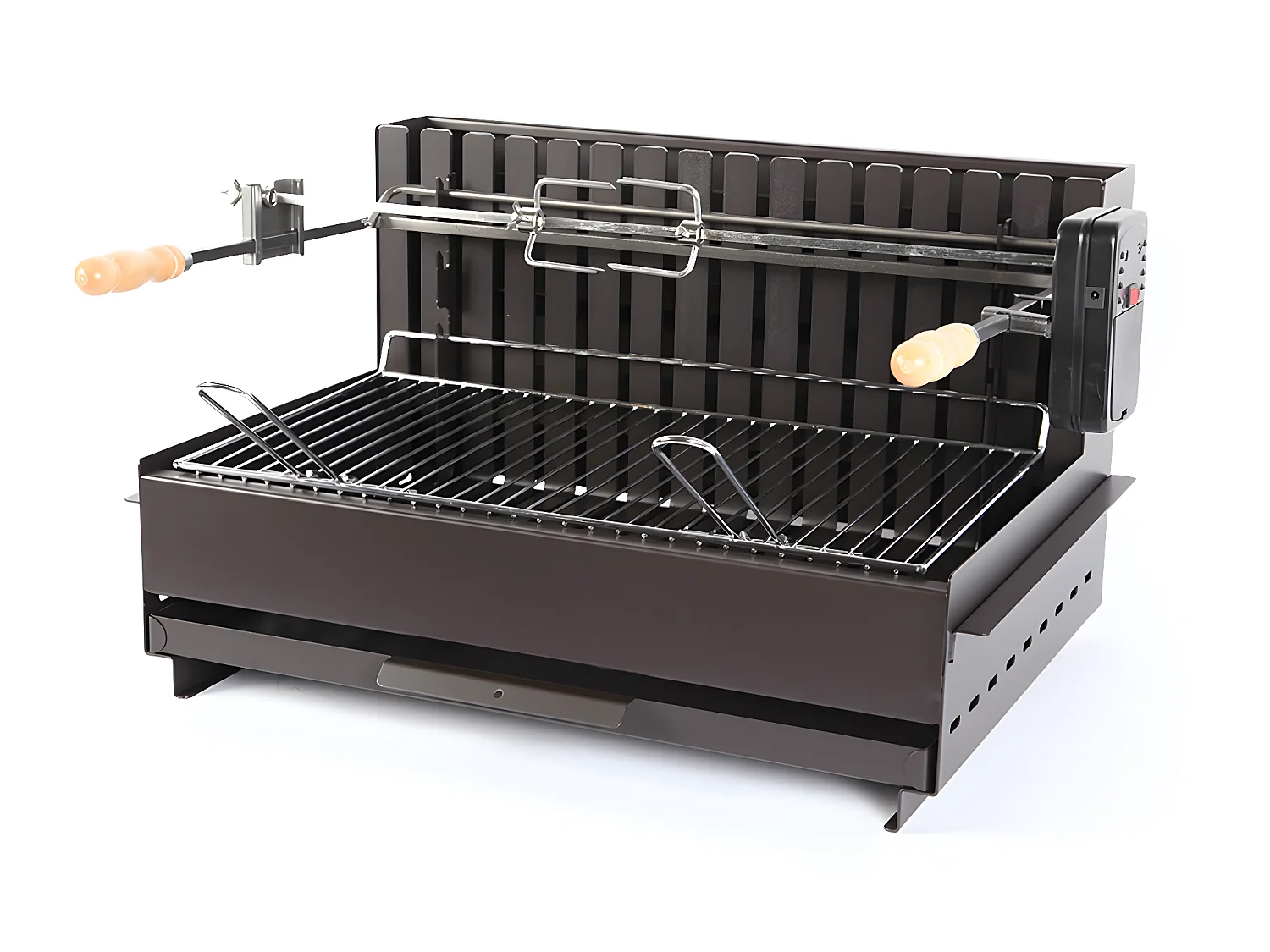Barbecue charbon vertical Original Vulcain TB Acier - 61 x 33 cm - Le Marquier