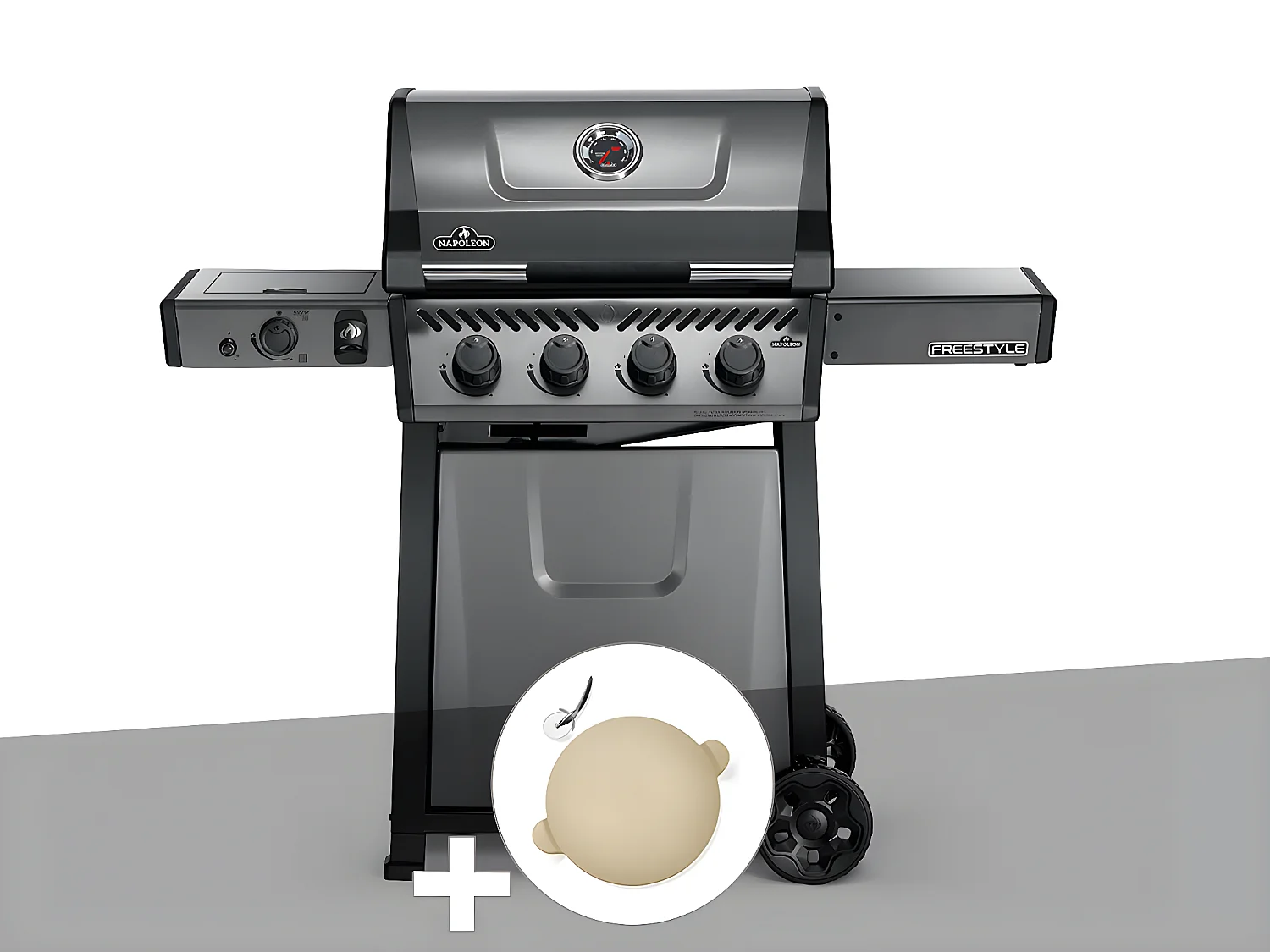 Barbecue à gaz Napoleon Freestyle F425SIB + Pierre à pizza