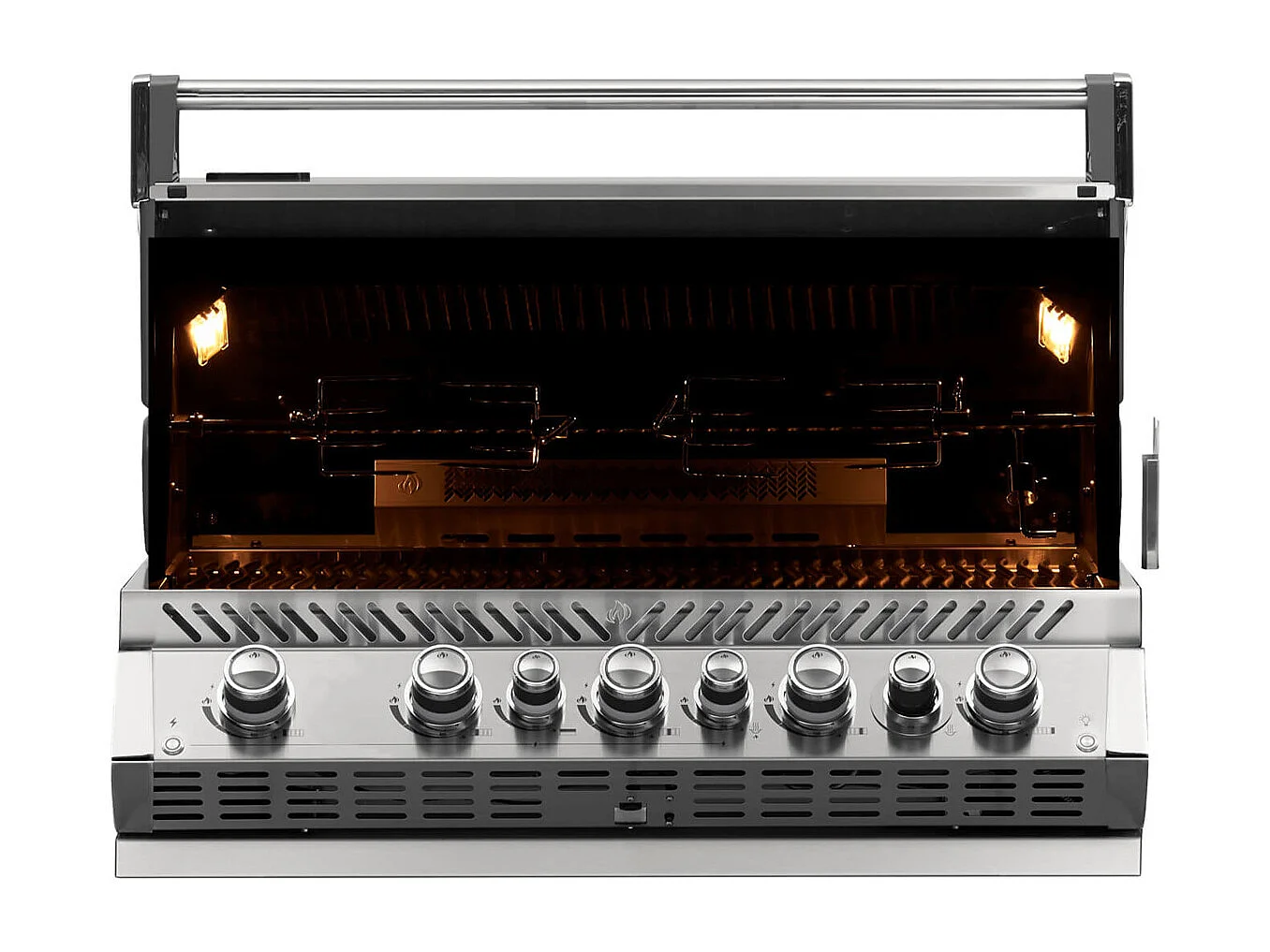 Barbecue gaz encastrable Prestige Pro 665 inox 5 brûleurs + Sizzle Zone + brûleur arrière + Fumage - Napoleon
