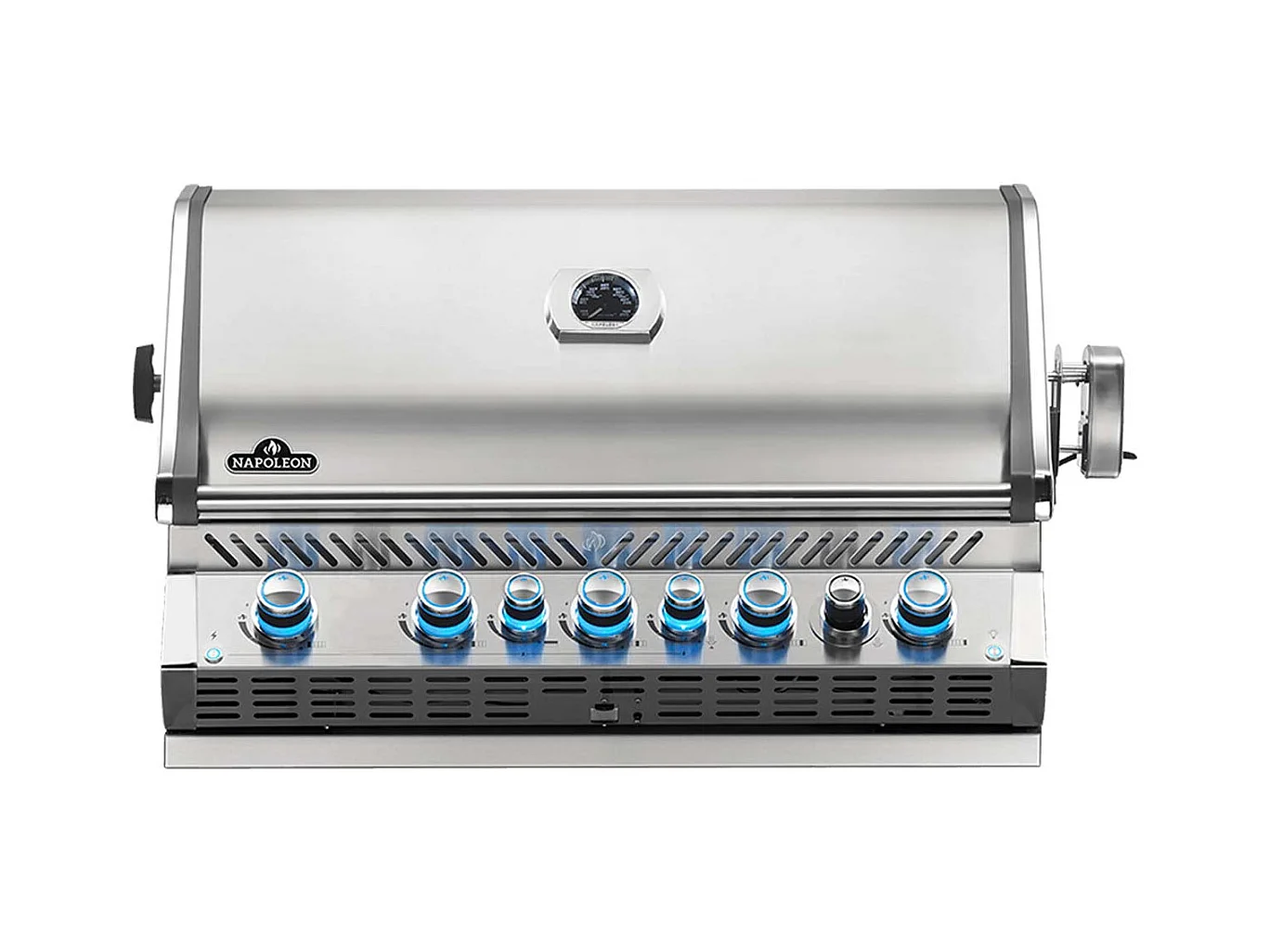 Barbecue gaz encastrable Prestige Pro 665 inox 4 brûleurs + Sizzle Zone + brûleur arrière + Fumage - Napoleon