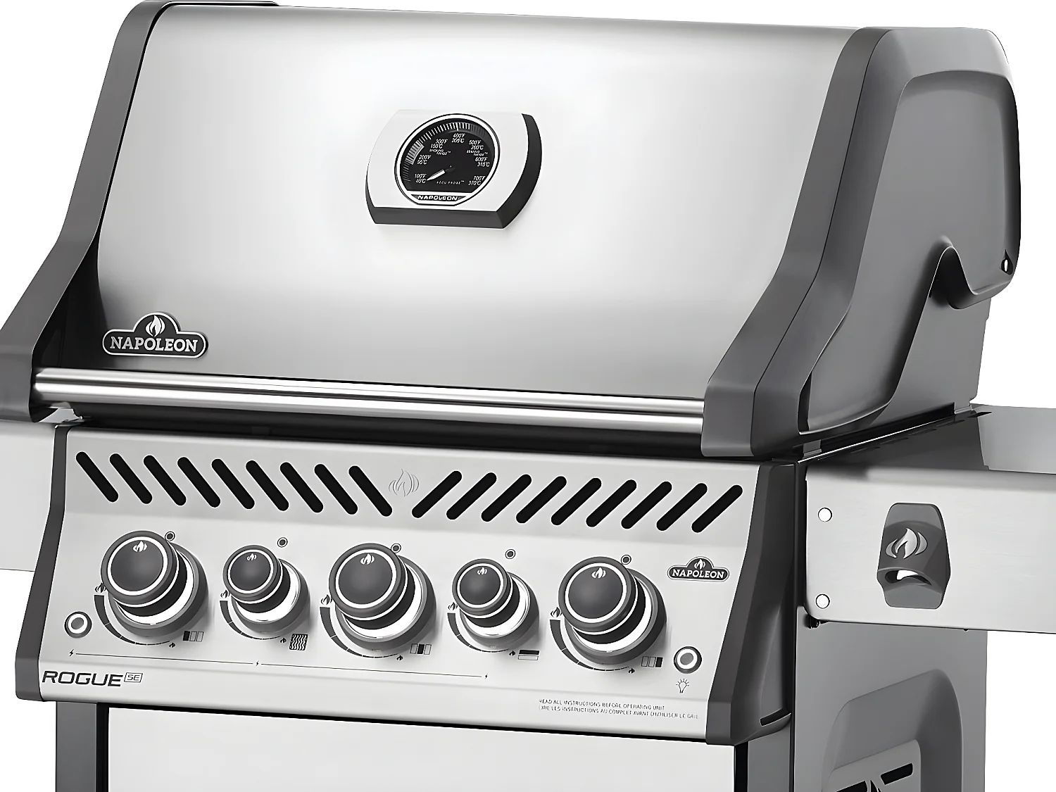 Barbecue à gaz Rogue SE 425 inox 3 brûleurs + Sizzle Zone + brûleur arrière - Napoleon
