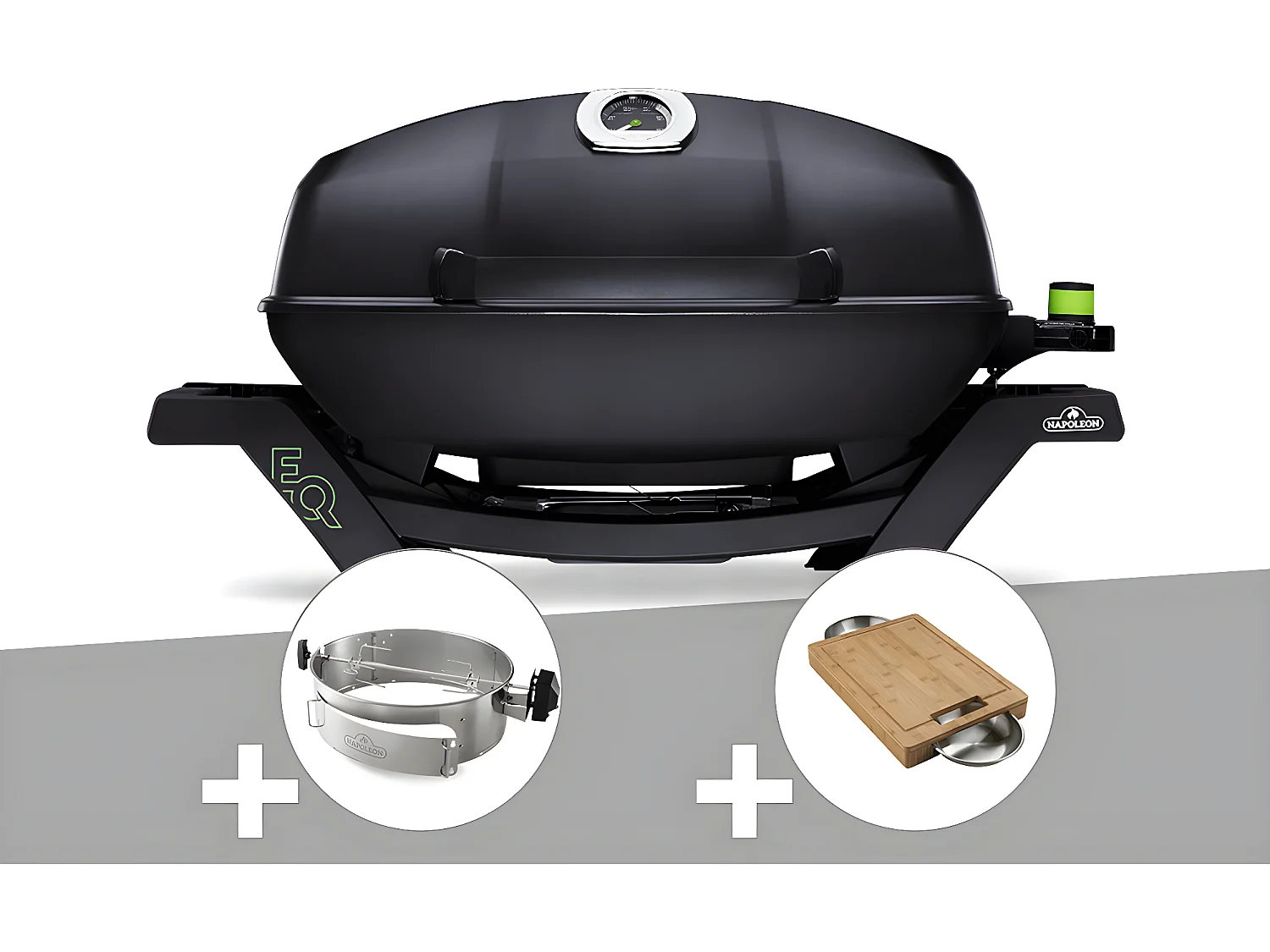 Barbecue électrique Travel Q PRO285E + Rôtissoire + Planche à découper - Napoleon
