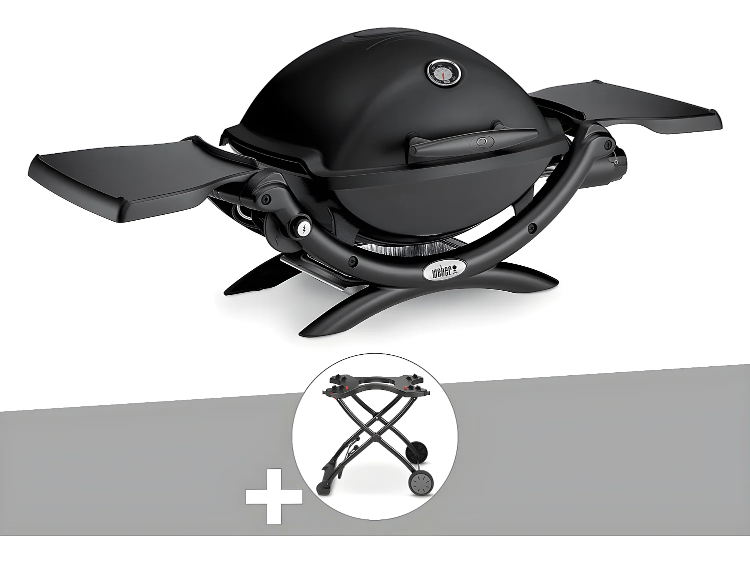 Barbecue gaz Weber Q 1200 Noir + Chariot
