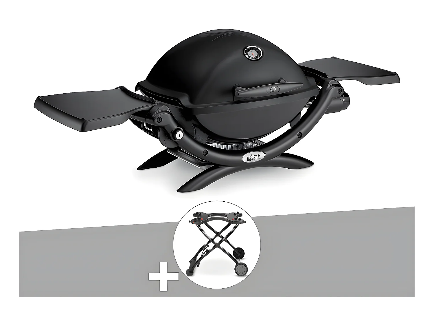Barbecue gaz Weber Q 1200 Noir + Chariot