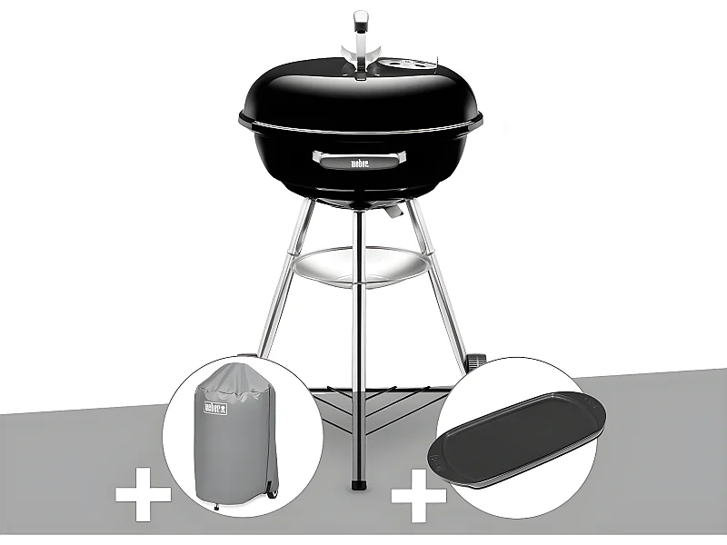 Barbecue Weber Compact Kettle 47 cm + Housse + Plancha