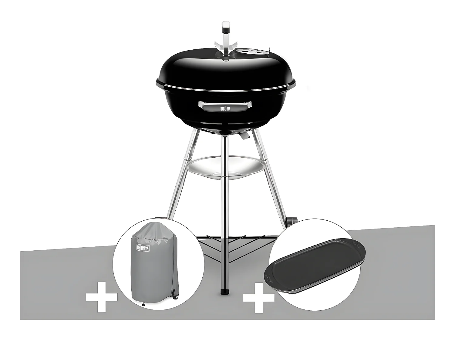 Barbecue Weber Compact Kettle 47 cm + Housse + Plancha
