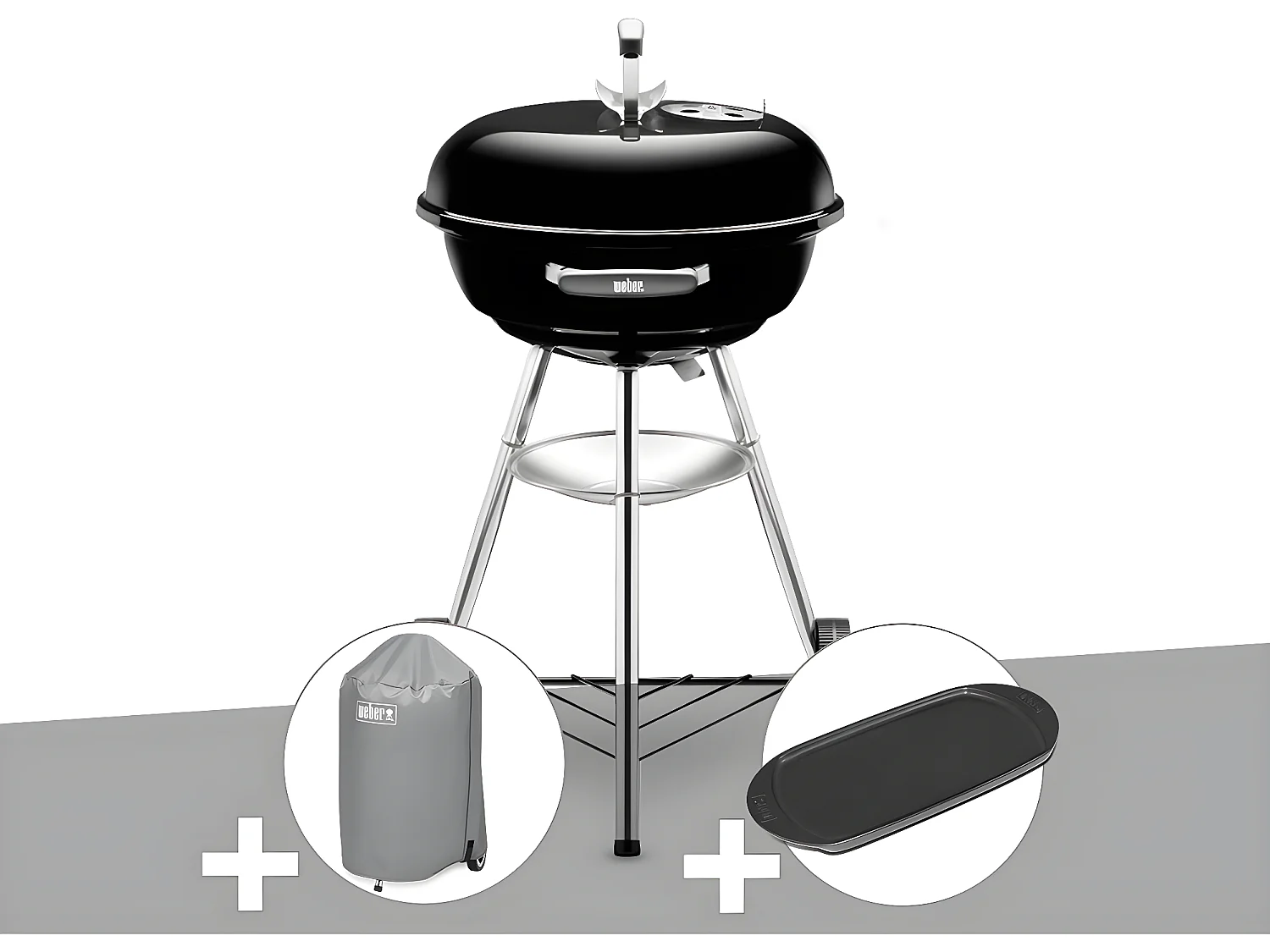 Barbecue Weber Compact Kettle 47 cm + Housse + Plancha