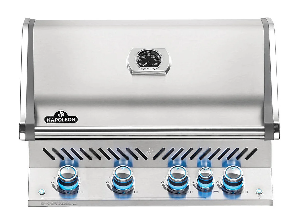 Barbecue à gaz encastrable Prestige Pro 500 inox avec rôtissoire - Napoleon