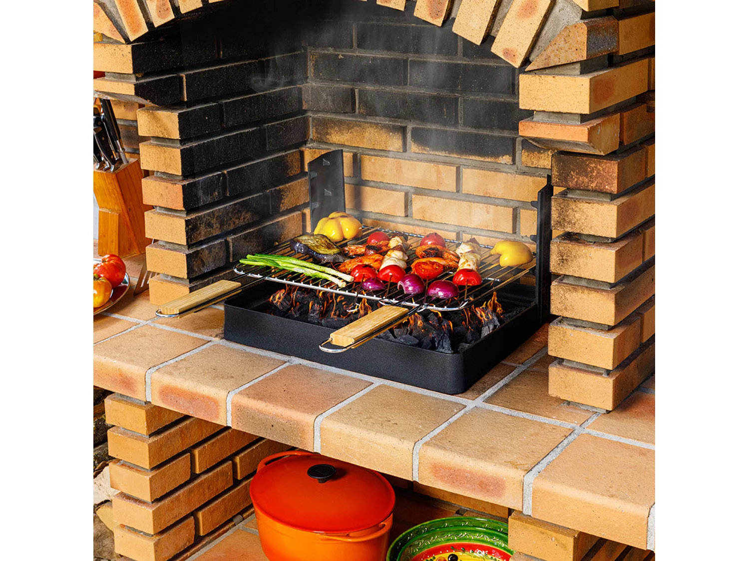 Grilloir en fonte encastrable 48,5 x 34 cm - Somagic