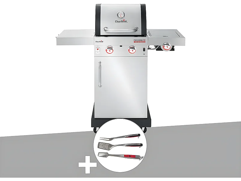 Barbecue à gaz Professional Pro S 2 + Kit 3 ustensiles - Char-Broil