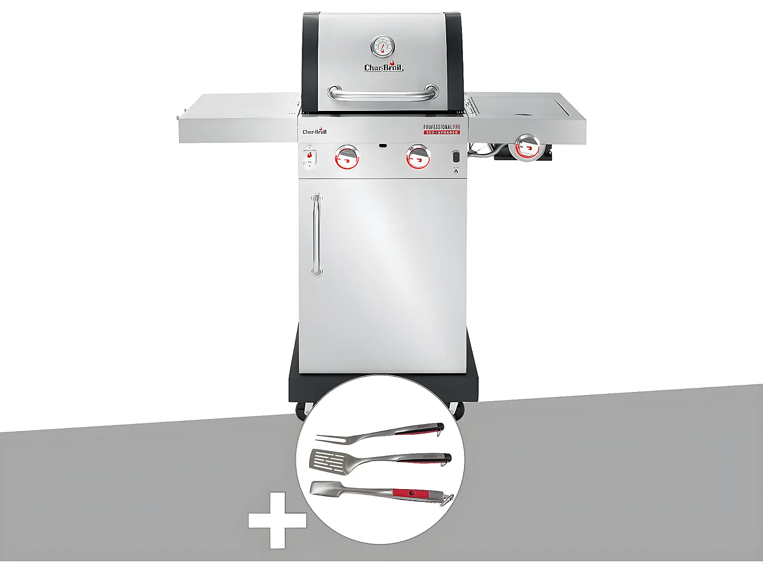 Barbecue à gaz Professional Pro S 2 + Kit 3 ustensiles - Char-Broil