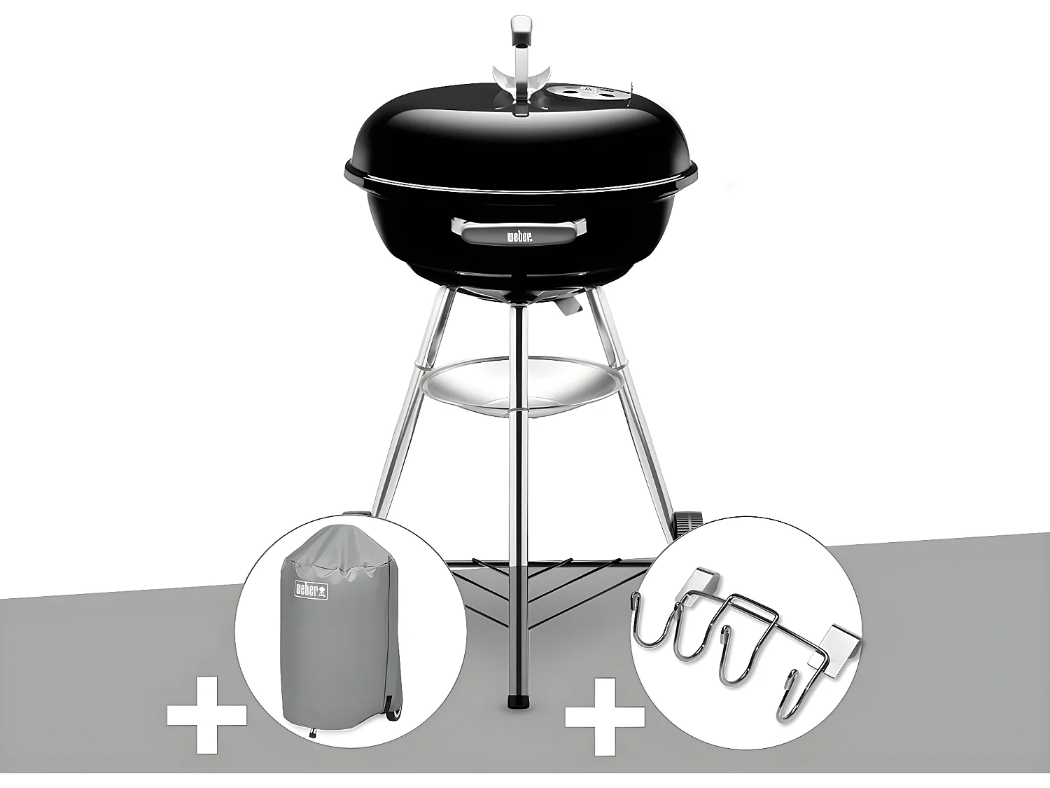 Barbecue Weber Compact Kettle 47 cm + Housse + Support Accessoires