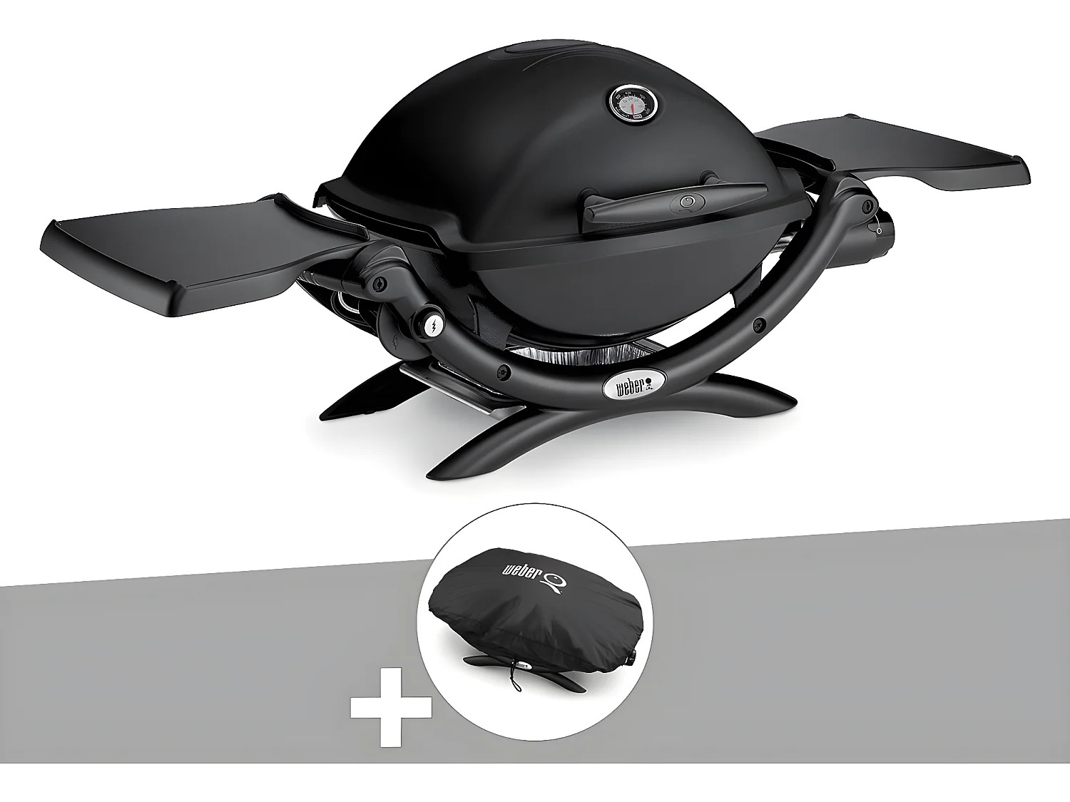 Barbecue gaz Weber Q 1200 Noir + Housse
