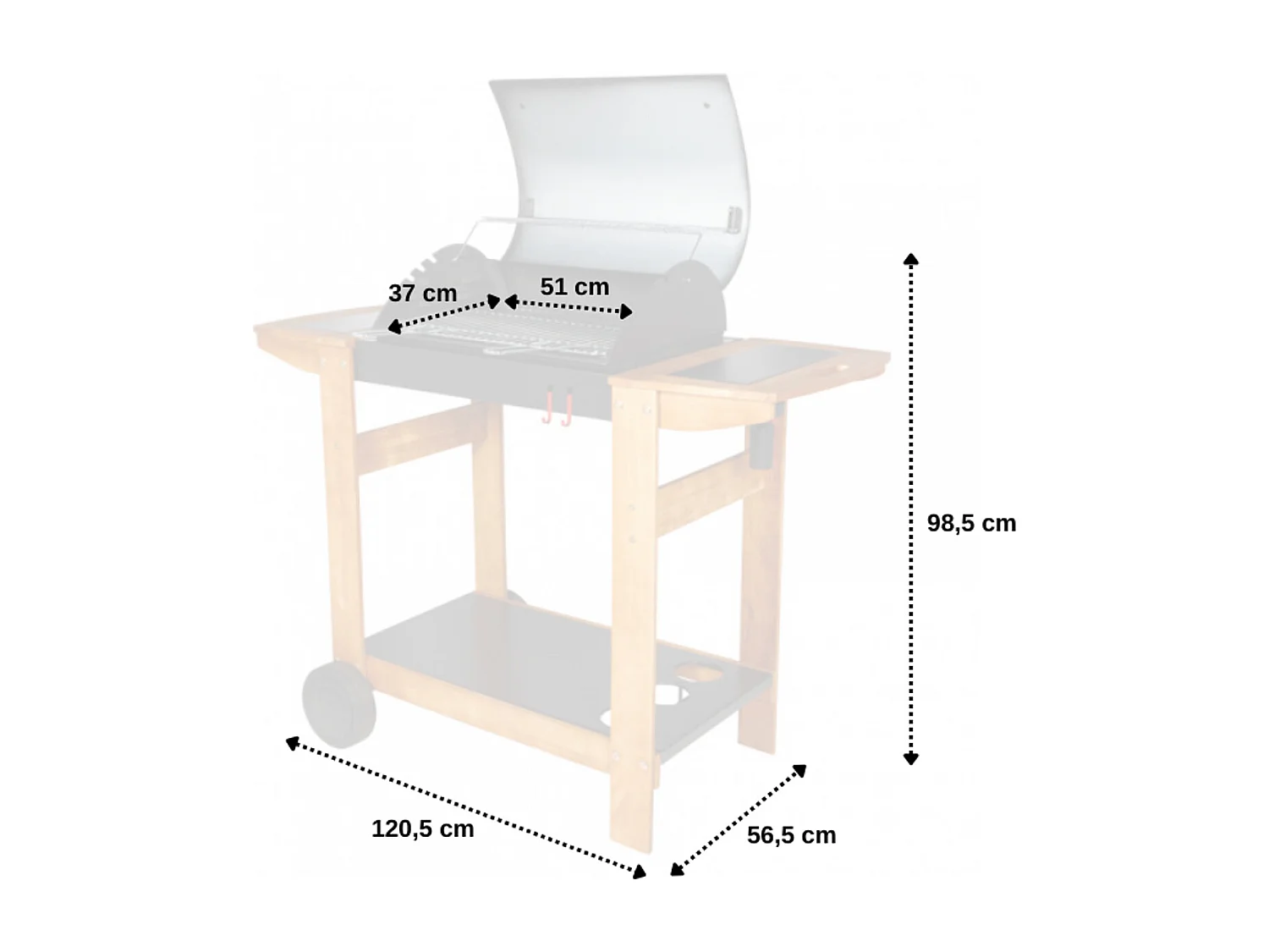 Indiana houtskoolbarbecue