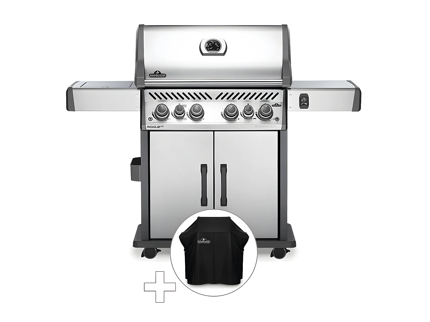 Barbecue à gaz Napoleon Rogue SE 525 SIB inox 4 brûleurs  + Housse de protection