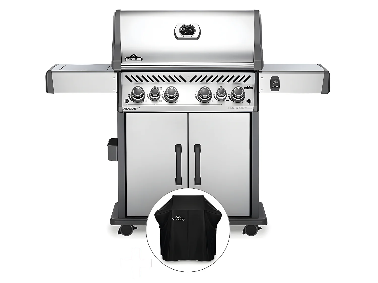 Barbecue à gaz Napoleon Rogue SE 525 SIB inox 4 brûleurs  + Housse de protection