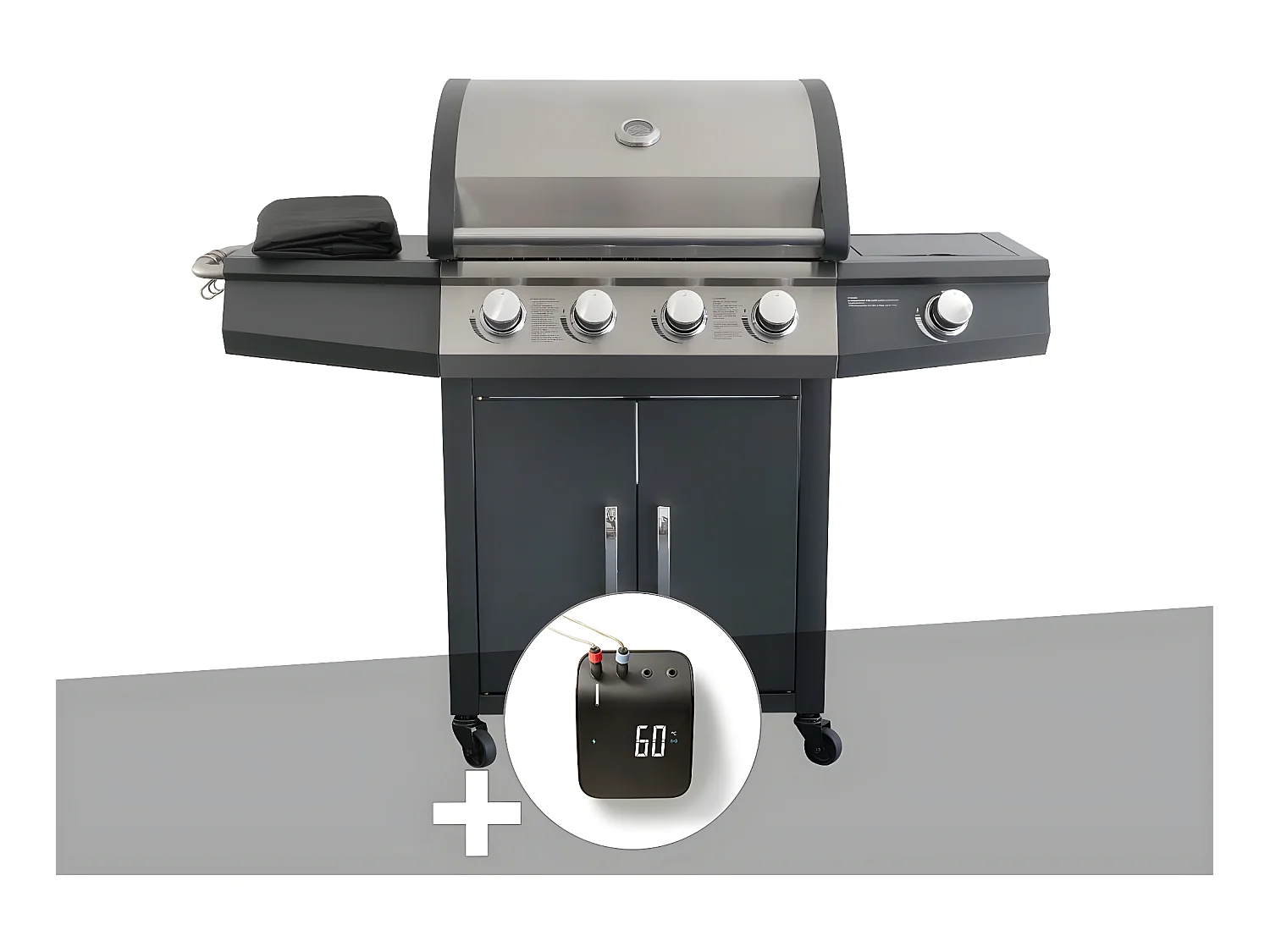Barbecue à gaz Piretto + Weber Connect Smart Grilling Hub - Jardideco