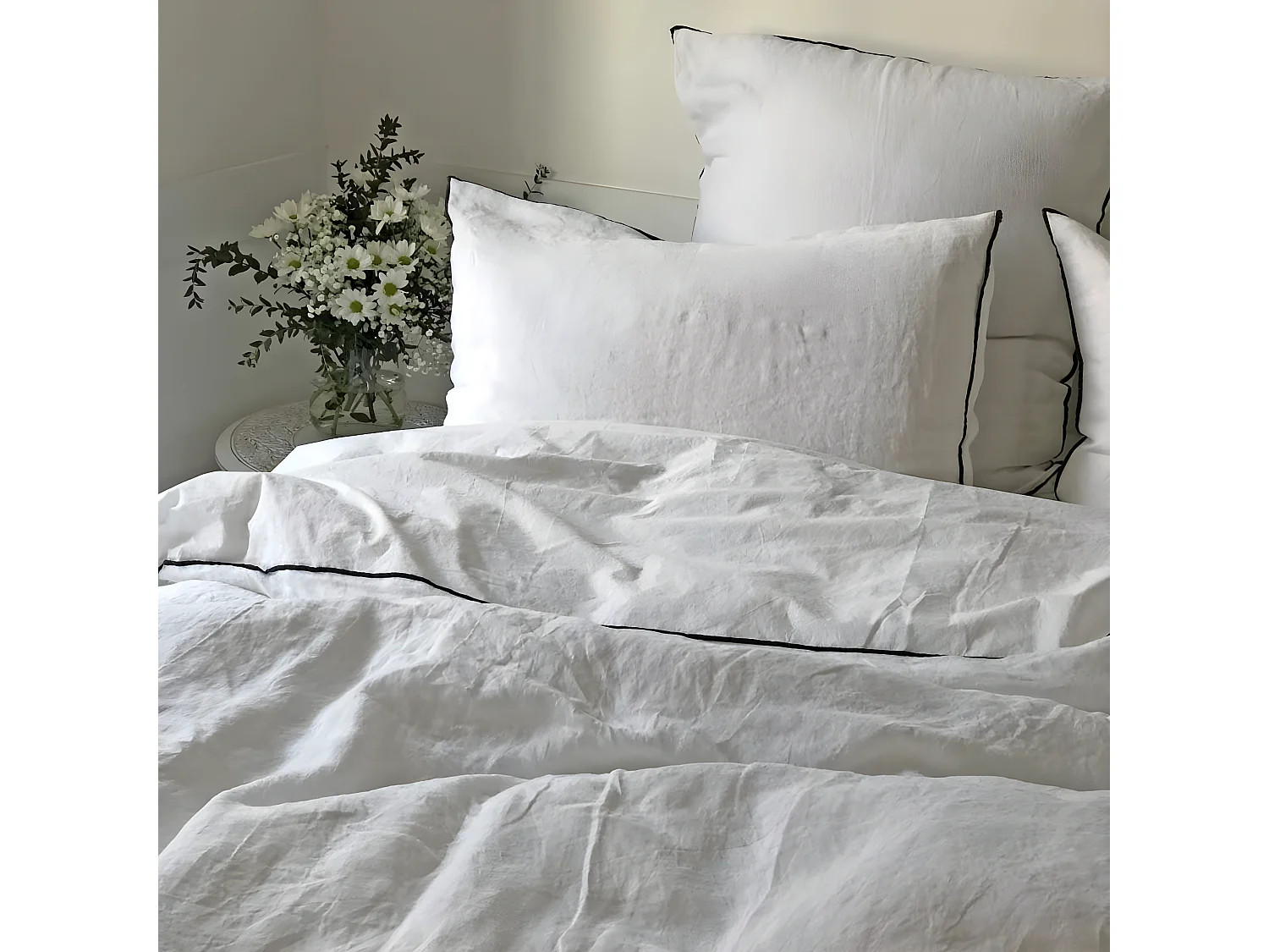 Housse de couette lin coton