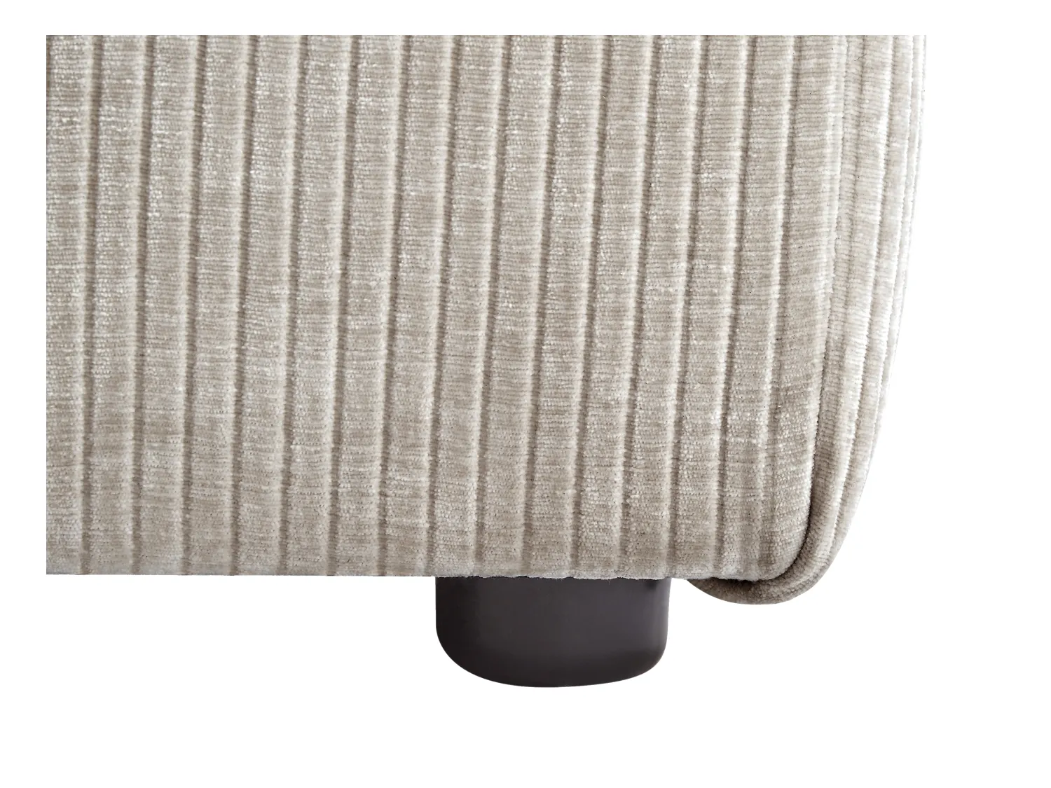 Driezitsbank van beige ribfluweel TIRONO van Maison Céphy