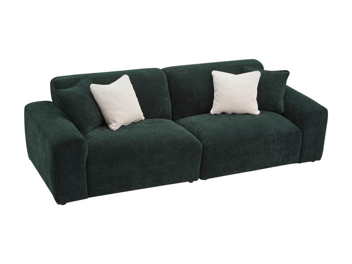 Sofa 3-Sitzer - Cord - Tannengrün - TIRONO von Maison Céphy günstig online kaufen