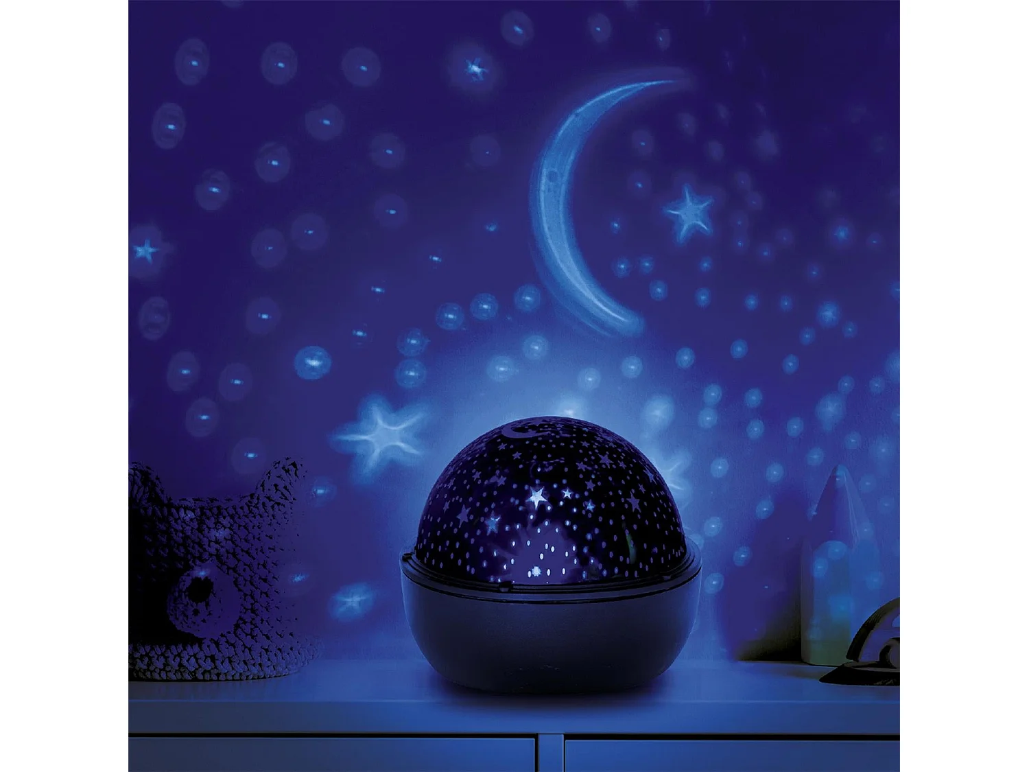 Veilleuse Led Ciel Etoile Rotative Noir