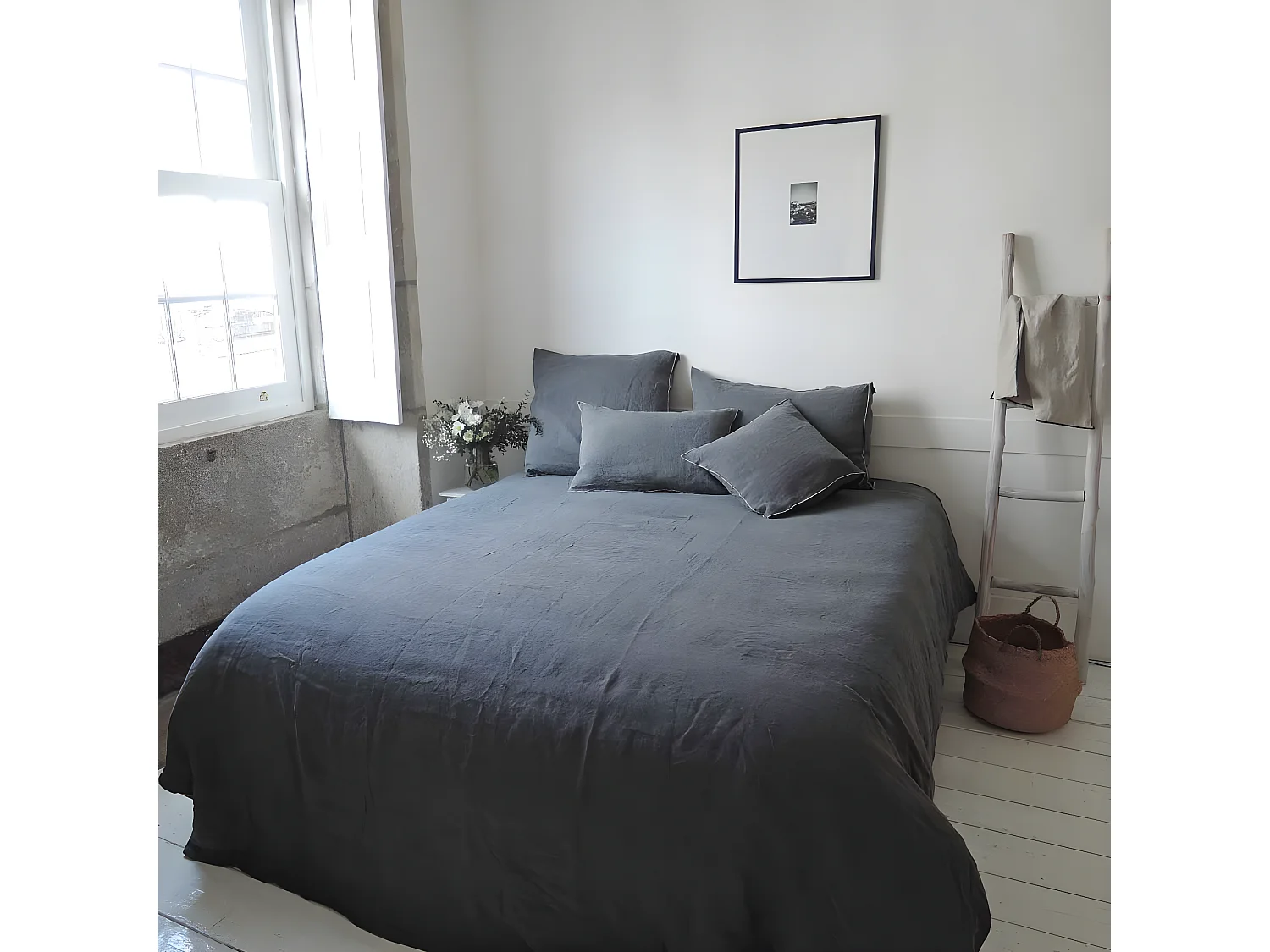 Housse de couette lin coton