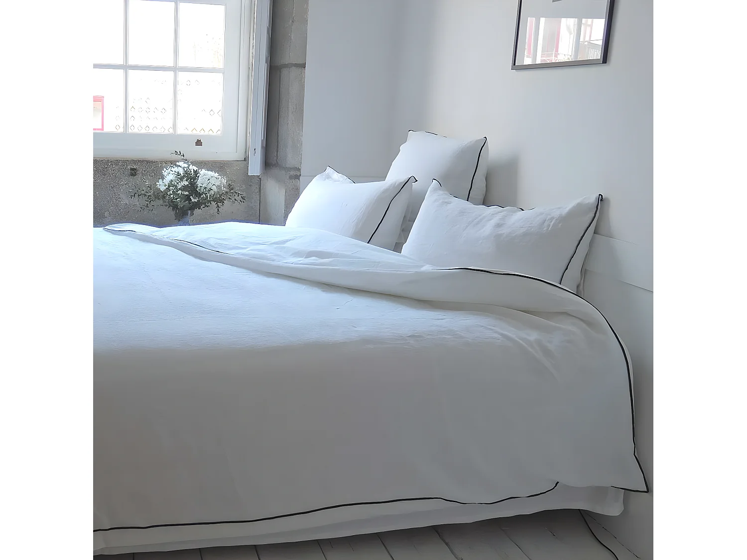 Housse de couette lin coton