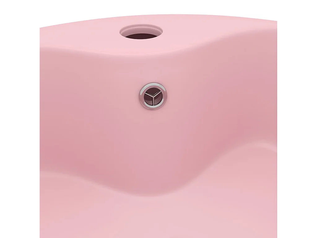 Lavabo di lusso con troppopieno da appoggio wc lavabo bagno stanza cosmetica casa 36x13 cm ceramica rosa opaco 02_0002774