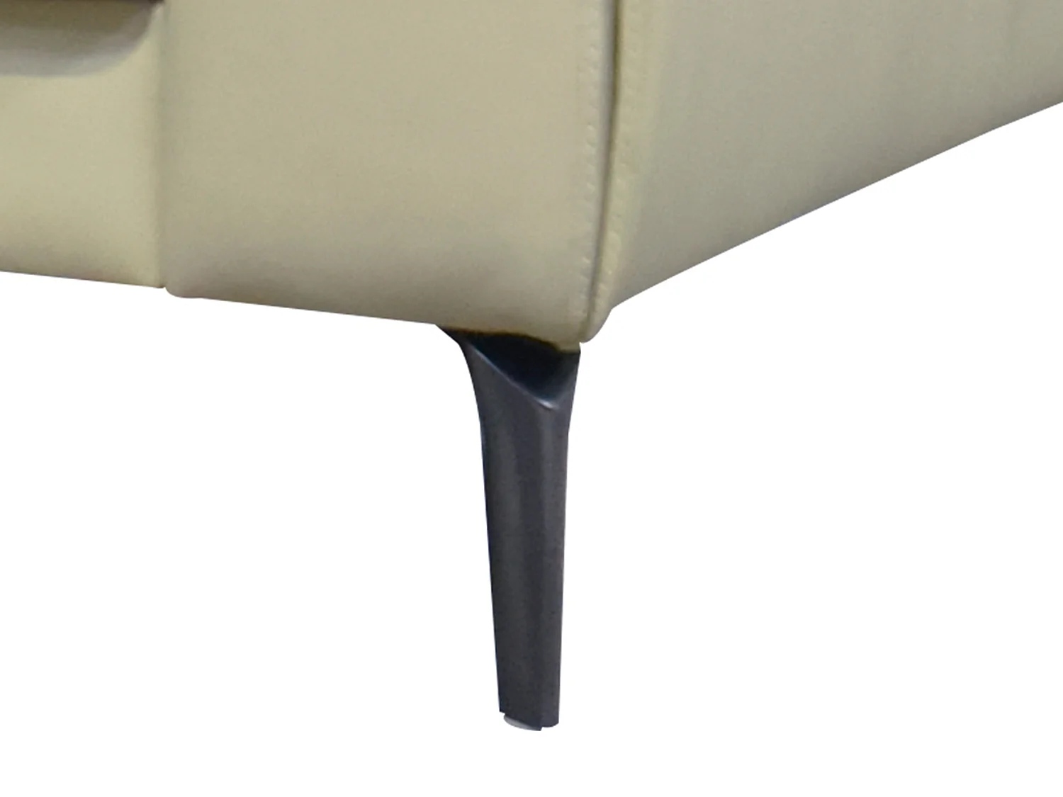 Vänstervänd buffelläderssoffa i beige VALDANA