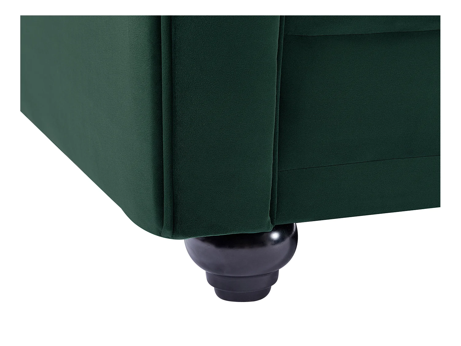 Tweezitsbank van groen velours CHESTERFIELD