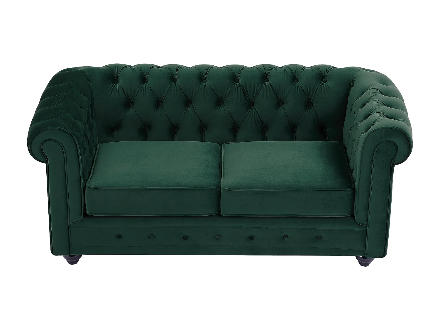 Sofa 2-Sitzer - Samt - Grün - CHESTERFIELD