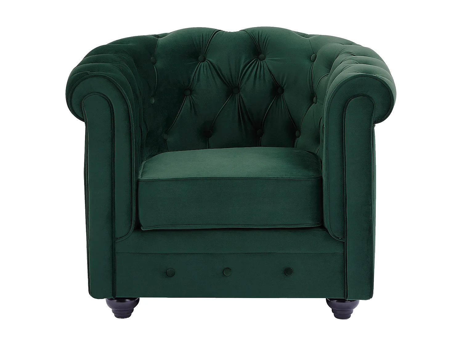 Poltrona in Velluto Verde - CHESTERFIELD