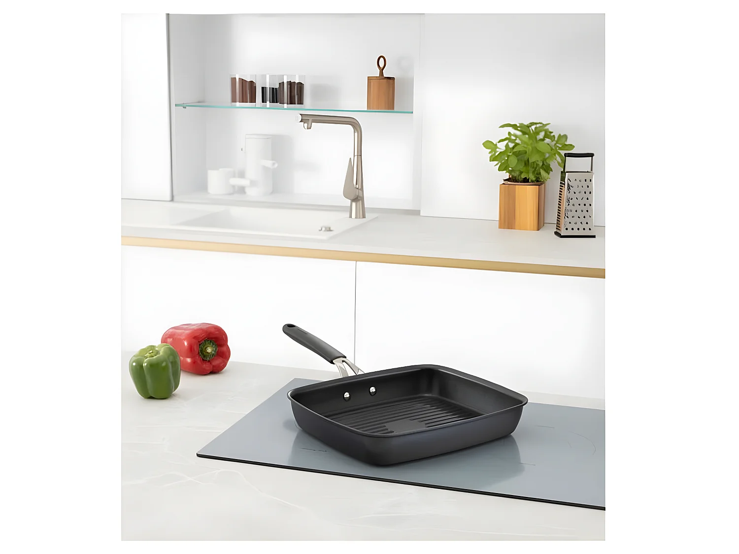 Lagostina Poêle grill 29x25cm fonte d'aluminium - 12165040925