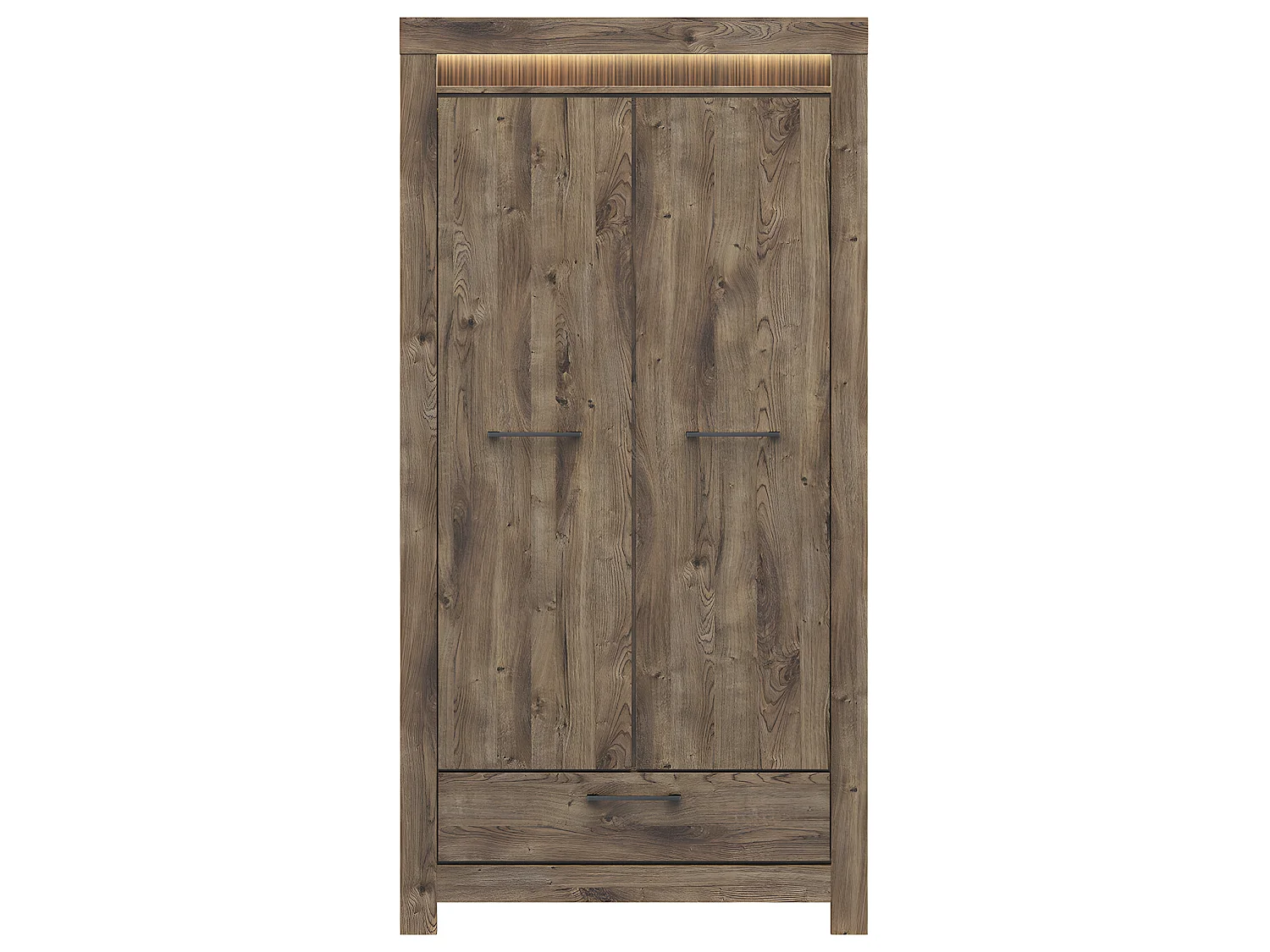 2-deurs kledingkast inclusief 1 LED-lade Amaury Wood