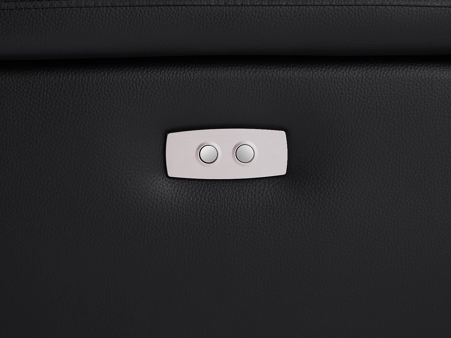 Elektrisk hörnhörnes rostfåtölj i svart läder MESOLA