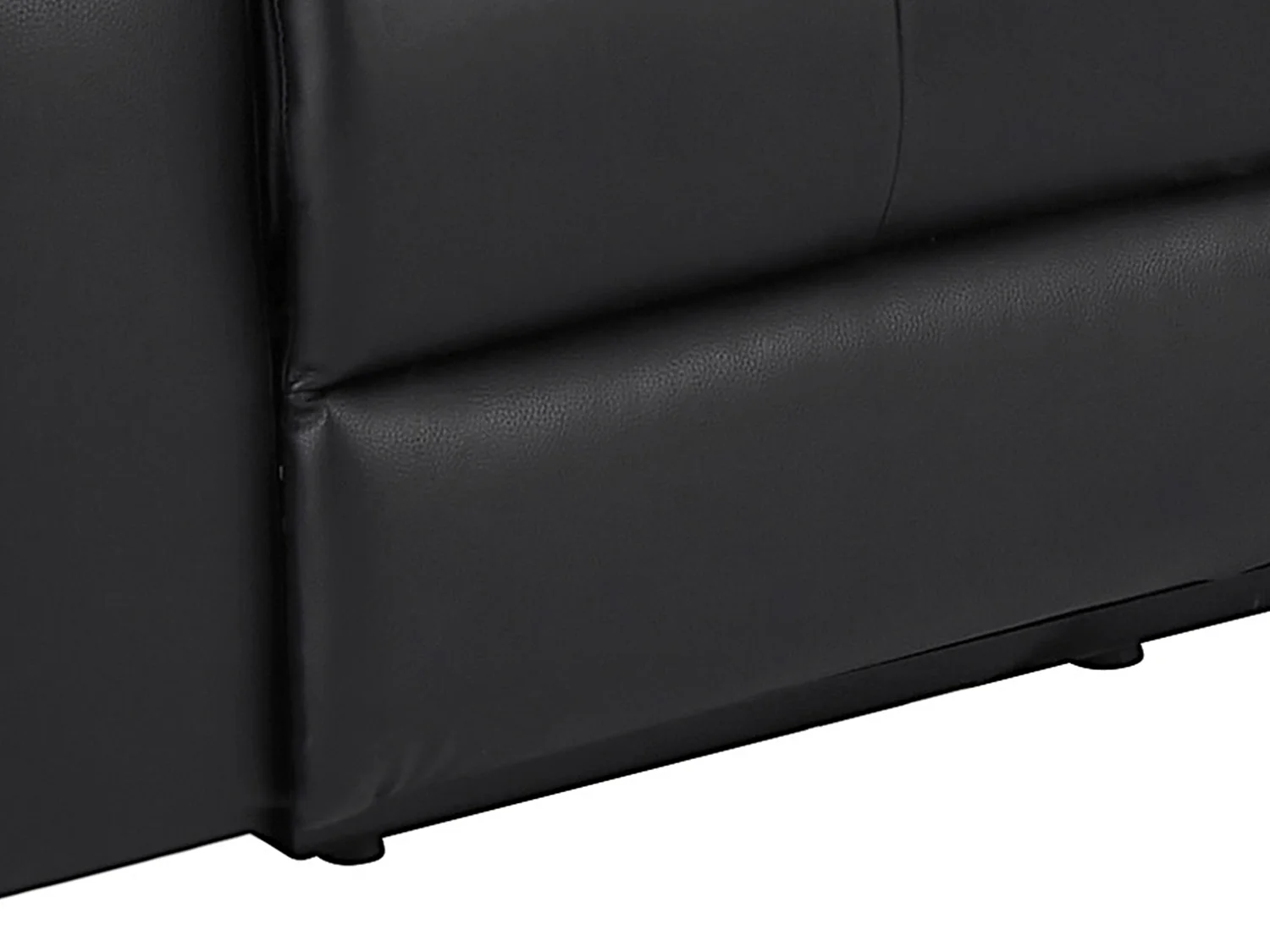 Elektrisk hörnhörnes rostfåtölj i svart läder MESOLA