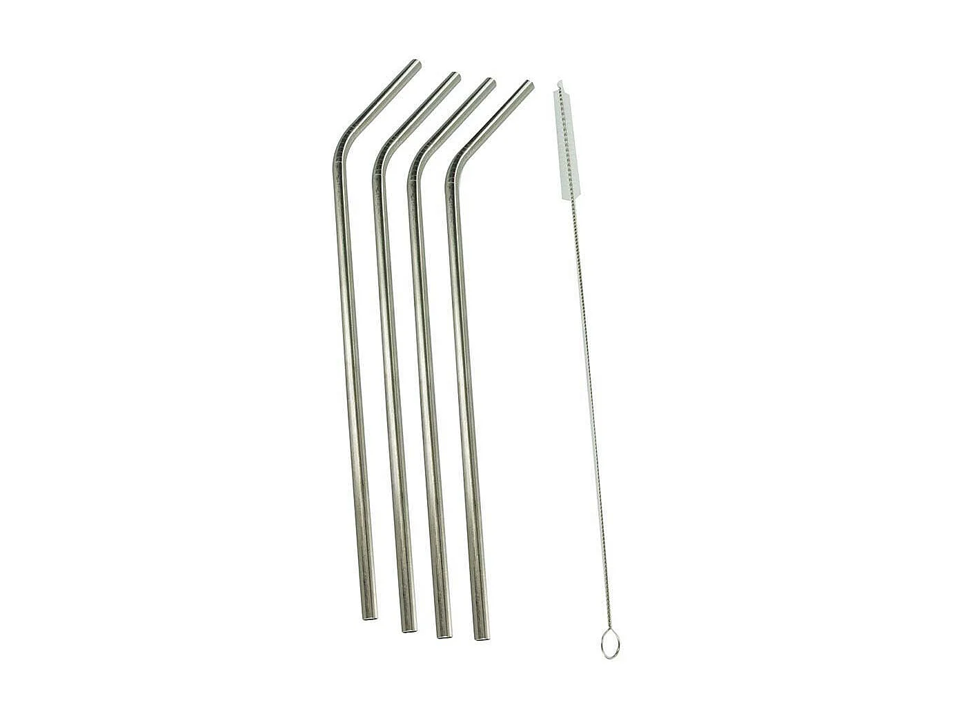 8 pailles en inox avec goupillon