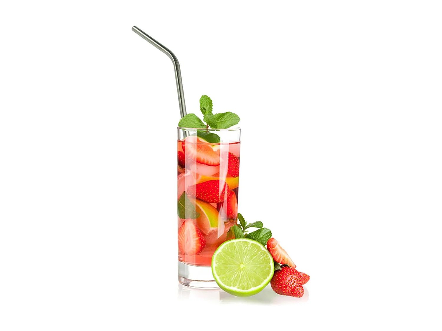 8 pailles en inox avec goupillon