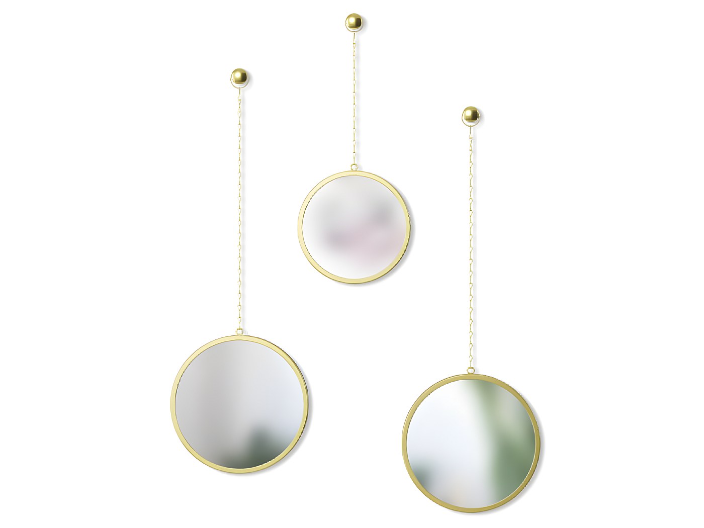 Décoration Murale Casablanca Cirolo 74863 – Métal, Blanc/Gris/Noir/Or, 100x42cm, Objets Ronds, Moderne