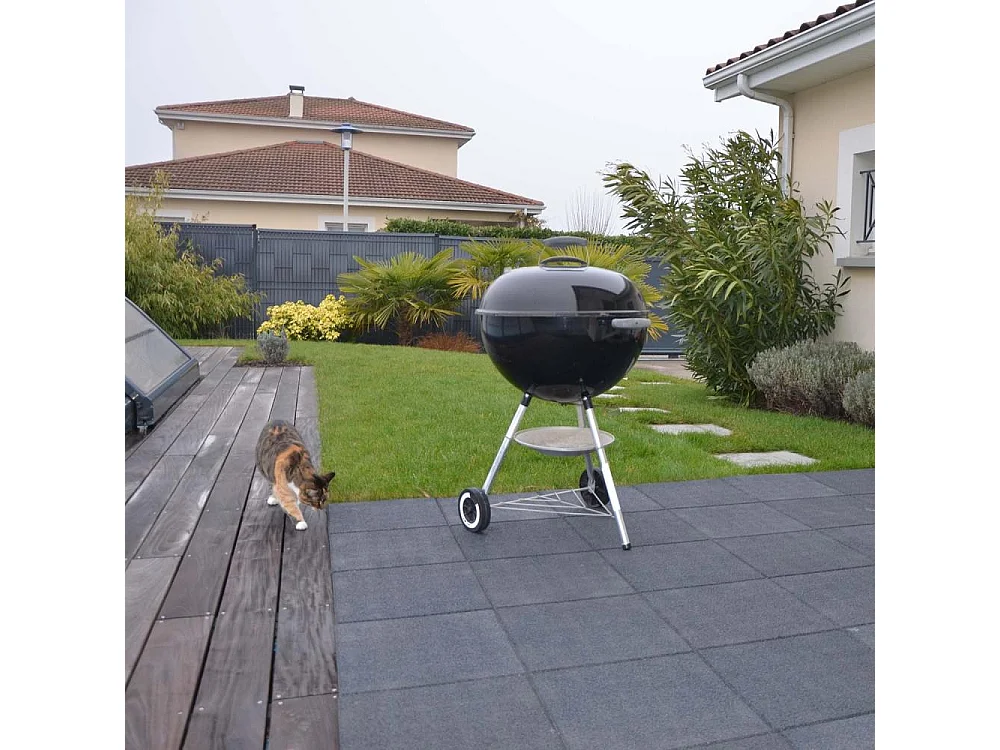 Dalle de jardin amortissante grise 50 x 50 cm Lot de 5